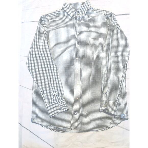 Daniel Cremieux Long Sleeve Shirt Check White Blue Green Men’s Sz LT Classiccore - Picture 1 of 5